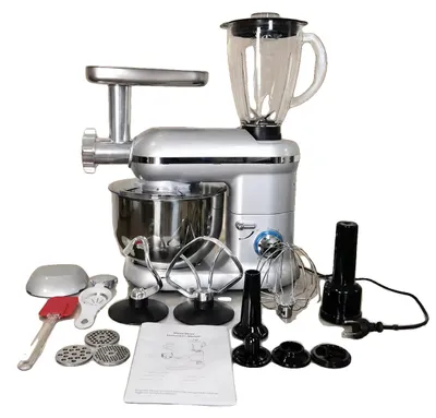 Produktbild von Standmixer, 6L Rührschüssel, 6 Geschwindigkeitsstufen, Silber