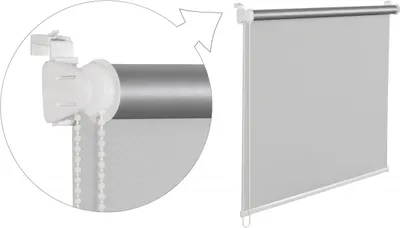 Immagine prodotto di Tenda termica a rullo oscurante 120x200 cm grigio chiaro Tenda a rullo per finestre con rivestimento termico 100% oscurante