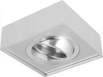 Produktbild von LED line Deckenleuchte CUBO MIDI Einbaustrahler Unterputz Leuchte Strahler Schwenkbar 45° mit GU10 Fassung 230V Rund Silber aus Aluminium