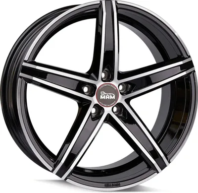 Produktbild von 19 Zoll MAM OX-18 5x112 ET30 Alufelgen BLACK FRONT POLISH