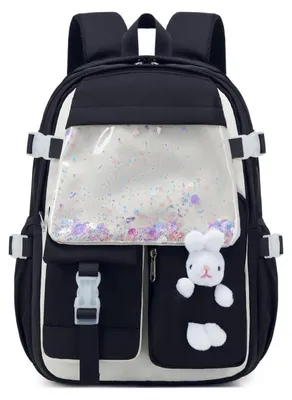 Immagine prodotto di Zaino per bambine, colore nero, tessuto Oxford, dimensioni 45x30x13,5 cm, impermeabile