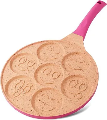 Productafbeelding van Famanu koekenpan voor pannenkoeken, met 7 vakken, 26,6 cm, aluminium, geschikt voor inductiekookplaten