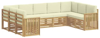 Imagen del producto de vidaXL: Juego de cojines para sofá, madera maciza de acacia