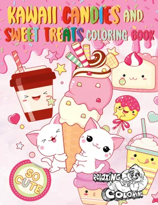 Produktbild von Kawaii Bonbons und süße Leckereien Malbuch