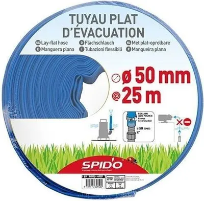 Image de Tuyau d'évacuation plat SPIDO, 25 m, Ø 50 mm, 4 bars