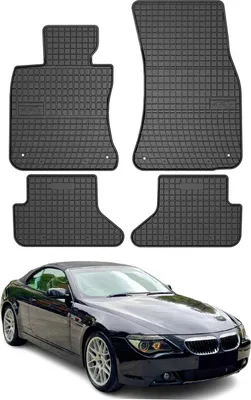 Obrázek produktu pro 2004-2010 BMW řady 6 Cabrio E64 Podlahové rohože gumové černé 4 ks