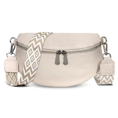 Produktbild von Schultertasche Umhängetasche Damen Klein Bauchtasche Damen Stylisch Crossbag Bauchtasche,Umhängetasche, Echtleder