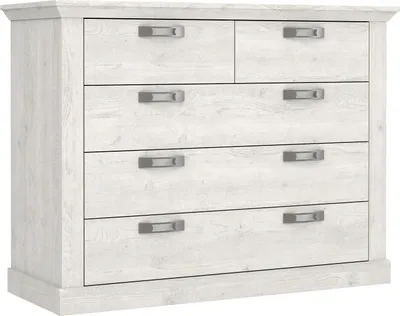 Obrázek produktu pro Nábytek24 Komoda Kašmír KSMK351 119,5 x 89,9 x 44,9 cm - Borovice bílá