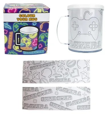 Produktbild von Gamer Becher Tasse zum selbst bemalen - 300ml