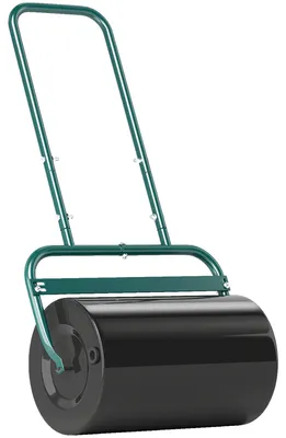 Image de Rouleau de jardin - Rouleau en acier, 38 litres | Couleur : Vert foncé | Dimensions : 32,5 x 58 x 113 cm