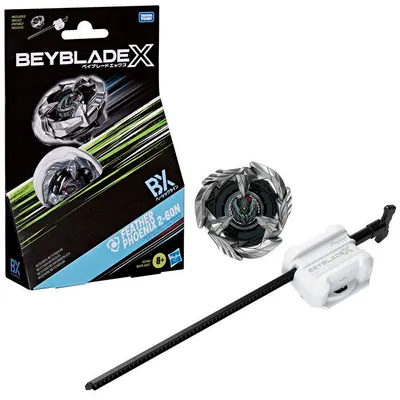 Zdjęcie produktu dla Zestaw startowy Beyblade X Feather Phoenix 2-60N BX, bączek Takara Tomy, typ obronny, z wyrzutnią, bączek turniejowy, od 8 lat