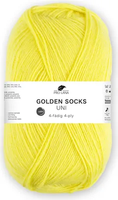 Produktbild von Pro Lana GOLDEN SOCKS 100 g uni 4-fach Sockenwolle 420 m Farbe 420 - gelb