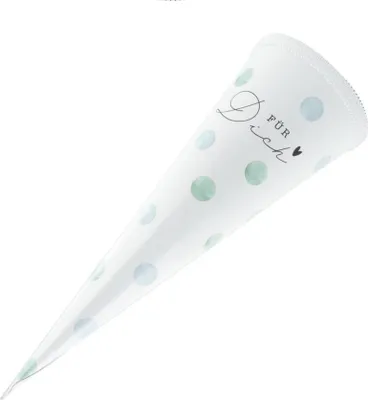 Produktbild von Schultüte / Zuckertüte / Geschenktüte / 40cm / rund / "Für Dich"