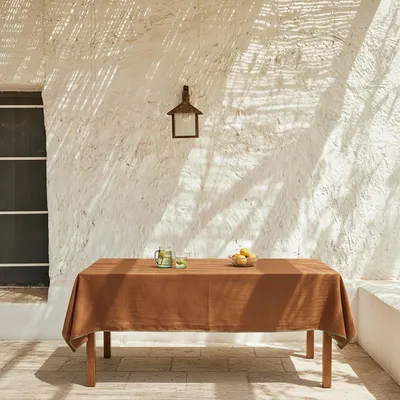 Image de Solace Nappe 140x140 cm Terrakota 140x350 cm 100% polyester Fabriqué en Europe