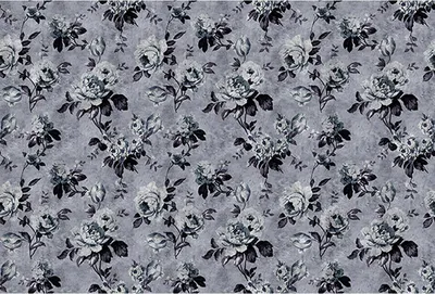 Produktbild von Tadessi Fototapete | Blumen | 4.00 m x 2.70 m | Blau | Grau | Wandbild | Digitaldruck