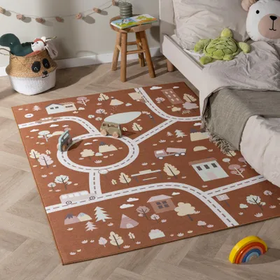 Zdjęcie produktu dla Volero - Mata do zabawy auto - Rocky Ride Terakota - 120x170 cm