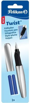 Produktbild von Füllhalter P457M/B M silber inkl. 2 Patronen Packung mit 8 Stück