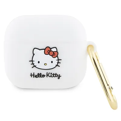 Obrázok produktu pre Puzdro Hello Kitty Silicone 3D Kitty Head Na Airpods 3 - Biele