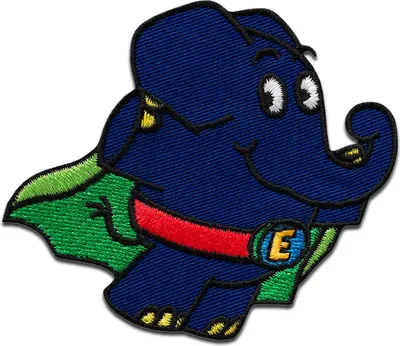 Produktbild von Mono-Quick Die Maus Elefant Superheld - Aufnäher, Bügelbild, Aufbügler, Applikationen, Patches, Flicken, zum aufbügeln, Größe: 6,4 x 6,7 cm