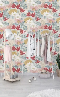 Produktbild von Coloray Fototapete 152x104 cm Latextapete Magicstick - Romantisches Blumen-Pastell