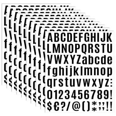 Image de Lot de 10 lettres et chiffres autocollants pour boîtes aux lettres et décoration
