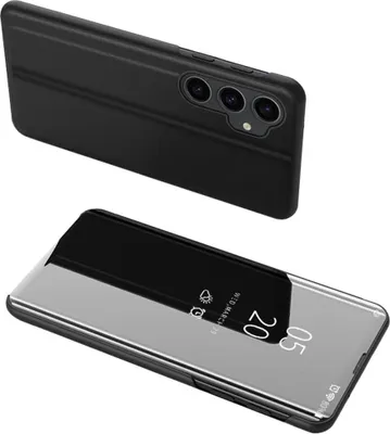 Obrázek produktu pro Tvrdé flipové pouzdro Samsung Galaxy S23 FE s průhledným průhledem - černé