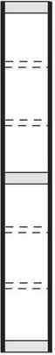 Produktbild von Büro-Regal Progress 2000 Endseite HxT 2600x300mm für 7 Böden silber