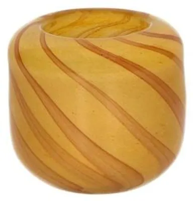 Obrázok produktu pre Pomax, svietnik na vetroch, sklo, žltá farba, priemer 8,5 cm, výška 8,5 cm