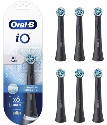 Produktbild von Oral-B iO Ultimate Clean Schwarze Aufsteckbürsten 6 Stück