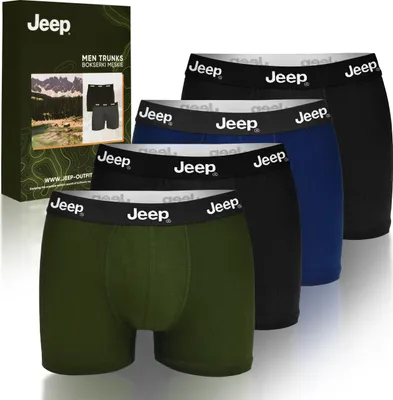 Immagine prodotto di Jeep 4-Pack - Boxer in cotone da uomo, pantaloni da uomo, taglia M