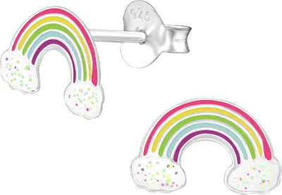 Produktbild von Ohrringe Regenbogen Ohrstecker 925 Sterling Silber
