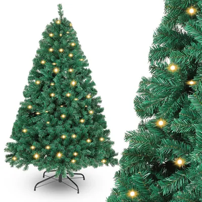 Obrázek produktu pro Jayseuw Umělý vánoční stromek 150cm Umělý vánoční stromek s osvětlením LED vánoční stromek pro vánoční výzdobu