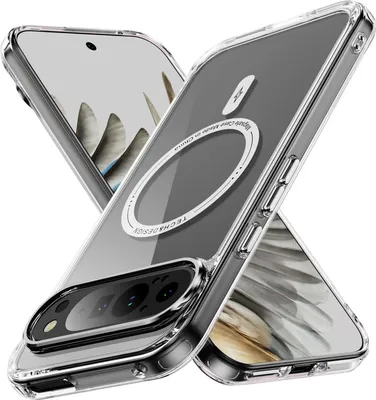 Image de Coque magnétique transparente pour Google Pixel 10 Pro XL, compatible MagSafe, coque de protection hybride antichocs Blanc