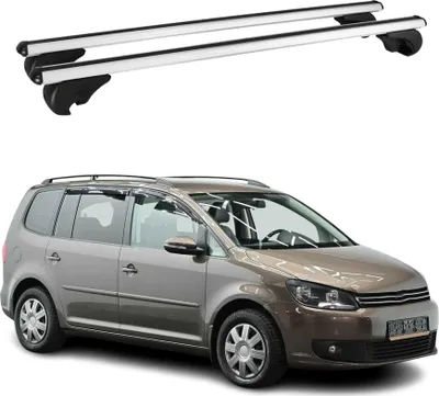 Produktbild von Dachträger Grundtäger für VW Touran mk1 2003-2015 75kg Aluminium Silber 2 tlg