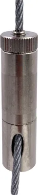 Produktbild von Drahtseilhalter / Gripper 30, Innengewinde M8 mit Sicherungsmutter, für Drahtseil Ø2,0mm-3,0mm | vernickelt
