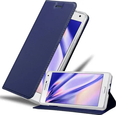 Produktbild von Cadorabo Handyhülle für Samsung Galaxy A7 2015 Schutz Hülle in Blau Cover Etui Book Case Booklet