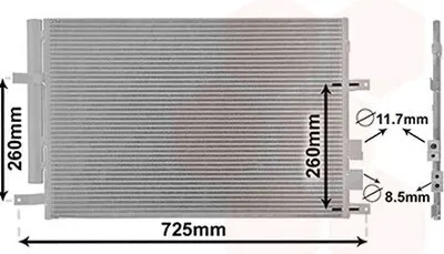 Produktbild von VAN WEZEL 01005097 Kondensator Klimaanlage Klimakondensator für ALFA ROMEO 159 Sportwagon (939) +Trockner