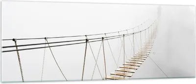 Produktbild von Bilder auf glas - Einteilig - Brücke ausgesetzt Nebel - 140x50cm - Glasbilder - Wandbilder - Bilder - zum Aufhängen bereit - Wanddekoration aus Glas - Glas Bilder - Wandbild auf Glas - GAB140x50-5018