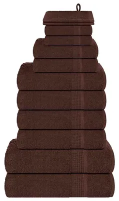 Immagine prodotto di vidaXL Set di 12 asciugamani FROGN Marrone 360 g/m²