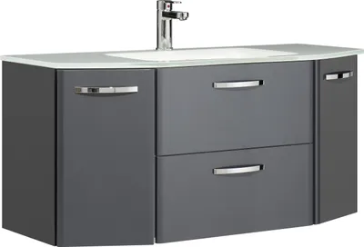 Produktbild von Waschtisch-Set >Quickset 327< in Anthrazit Hochglanz/ Anthrazit Nachbildung