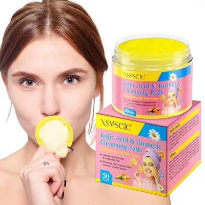 Produktbild von Kurkuma und Kojic Acid Reinigungspads für fahle Haut