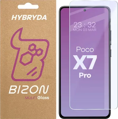 Produktbild von Flexibles Hybridglas für Xiaomi Poco X7 Pro, Bizon Glass Mule