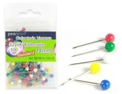 Produktbild von Bunte Stecknadeln, 14 mm, 100 Stück – Penword