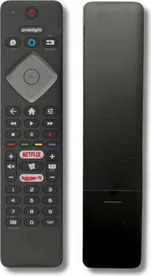 A product image showing a remote control from the front and back.