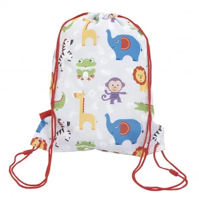 Immagine prodotto di borsa da ginnastica animali junior 33 x 44 cm poliestere bianco