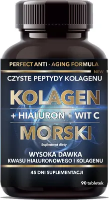 Obrázok produktu pre Morský Kolagén + Vitamín C + Kyselina Hyaluronová 90 Tablety - Intenson