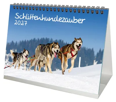 Produktbild von Schlittenhundezauber DIN A5 Tischkalender 2027 Hunde - Seelenzauber