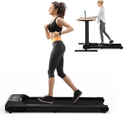 Produktbild von GOPLUS Walking Pad, Laufband Schreibtisch für Zuhause mit LED Display & Fernbedienung, 2,25PS & 1-6 km/h, Walking Treadmill bis 120kg belastbar