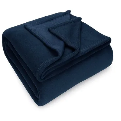 Produktbild von Betz Kuscheldecke Flauschig Sofa Fleecedecke Teddy - Wohndecke XXL Warm Sofadecke Decke Couch Größe 150x200 cm Farbe dunkelblau