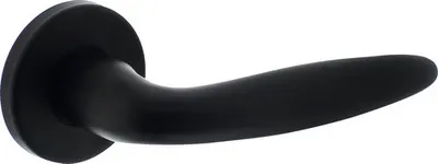 Produktbild von Türdrücker auf Rosette Intersteel Sigaar schwarz matt 2 Stück